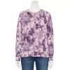 Women's Sonoma Goods For Life® Everyday Adaptive & Easy Dressing Crewneck Sweatshirt -Sonoma Goods For Life Shop 5672420 Purple Tie Dye