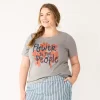 Plus Size Sonoma Goods For Life® Crewneck Patriotic Graphic Tee 2 Plus Size Sonoma Goods For Life® Crewneck Patriotic Graphic Tee -Sonoma Goods For Life Shop 5672984 Gray Power To The Ppl