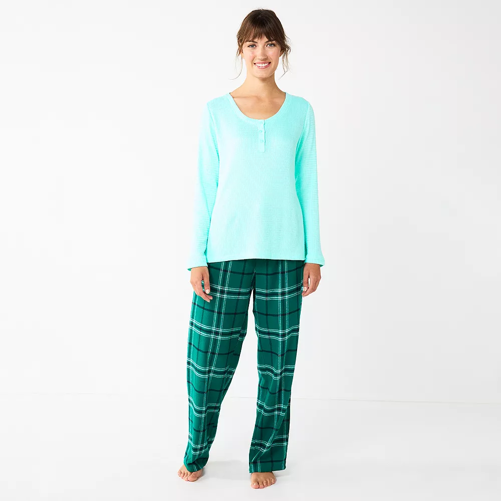 Petite Sonoma Goods For Life® Flannel Pajama Pants & Pajama Top Sleep Set Petite Sonoma Goods For Life® Flannel Pajama Pants & Pajama Top Sleep Set -Sonoma Goods For Life Shop 5675636 Green Cuddle Pld