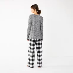 Women's Sonoma Goods For Life® Flannel Pajama Pants & Pajama Top Sleep Set -Sonoma Goods For Life Shop 5677709 ALT