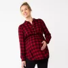 Maternity Sonoma Goods For Life® Belted Empire-Waist Tunic Shirt 1 Maternity Sonoma Goods For Life® Belted Empire-Waist Tunic Shirt -Sonoma Goods For Life Shop 5679572 Red Plaid