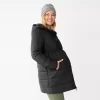 Maternity Sonoma Goods For Life® Cinch Waist Puffer Jacket -Sonoma Goods For Life Shop 5685590 Black