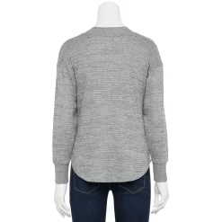 Petite Sonoma Goods For Life® Mockneck Waffle Top -Sonoma Goods For Life Shop 5686604 ALT