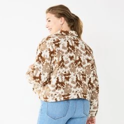 Plus Size Sonoma Goods For Life® Cropped Shacket -Sonoma Goods For Life Shop 5686820 ALT