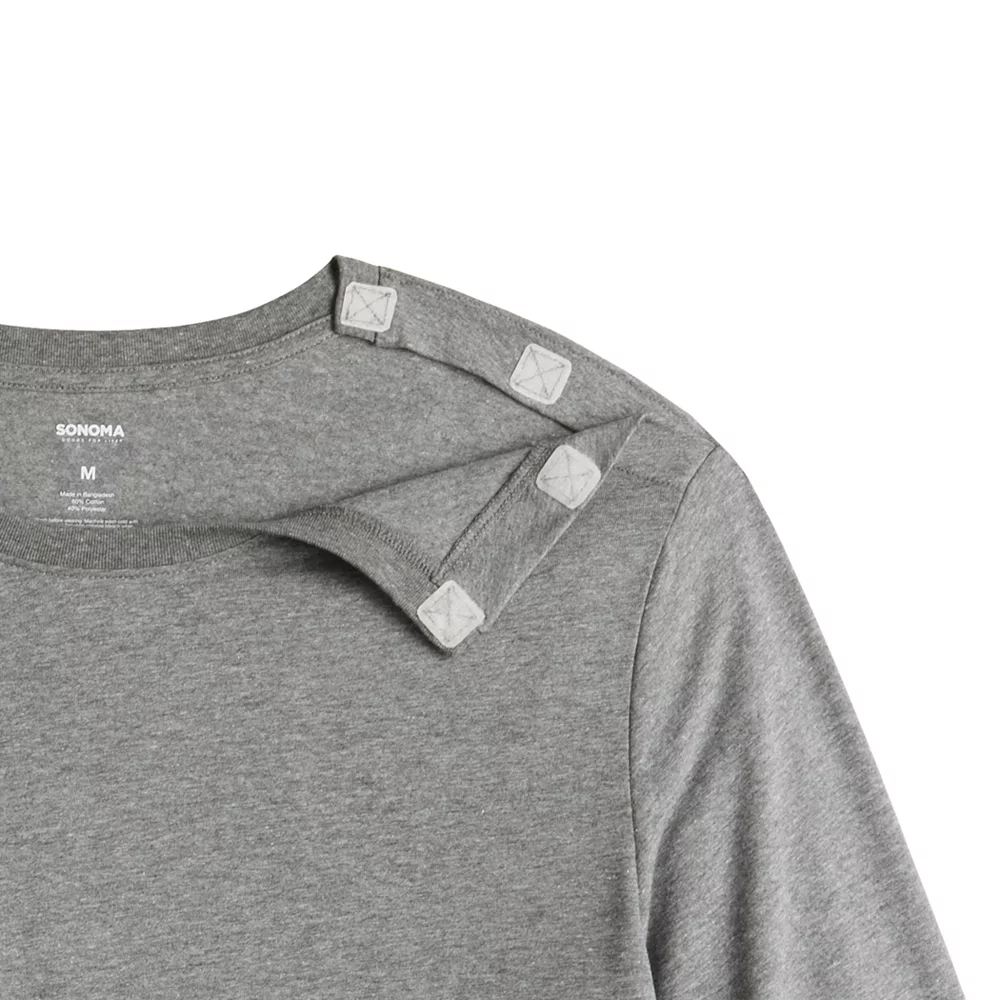 Men's Sonoma Goods For Life® Adaptive & Easy Dressing Long Sleeve Crew Tee Men's Sonoma Goods For Life® Adaptive & Easy Dressing Long Sleeve Crew Tee -Sonoma Goods For Life Shop 5689648 ALT