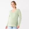 Maternity Sonoma Goods For Life® Essential Long Sleeve V-Neck Tee