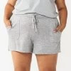Plus Size Sonoma Goods For Life® Essential Pajama Shorts -Sonoma Goods For Life Shop 5727046 Dark Silver Heather