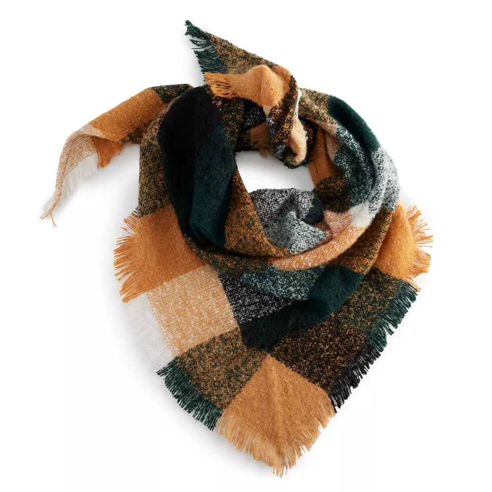 Women's Sonoma Goods For Life® Boucle Plaid Triangle Scarf Women's Sonoma Goods For Life® Boucle Plaid Triangle Scarf -Sonoma Goods For Life Shop 5731417 ALT