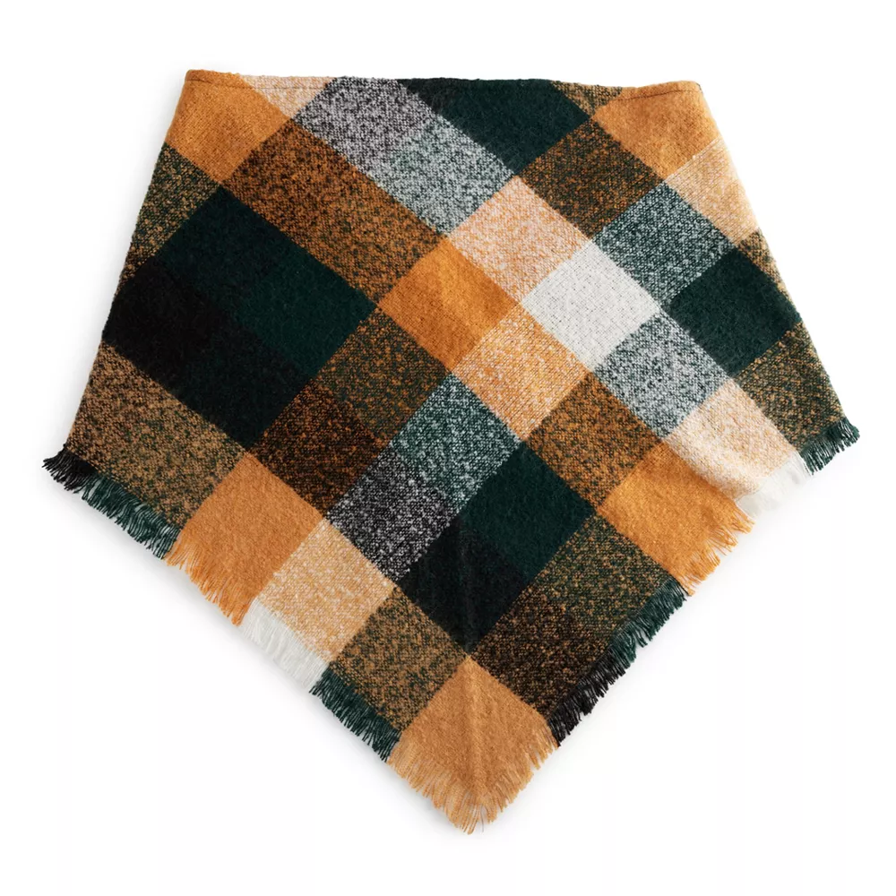 Women's Sonoma Goods For Life® Boucle Plaid Triangle Scarf Women's Sonoma Goods For Life® Boucle Plaid Triangle Scarf -Sonoma Goods For Life Shop 5731417 ALT2