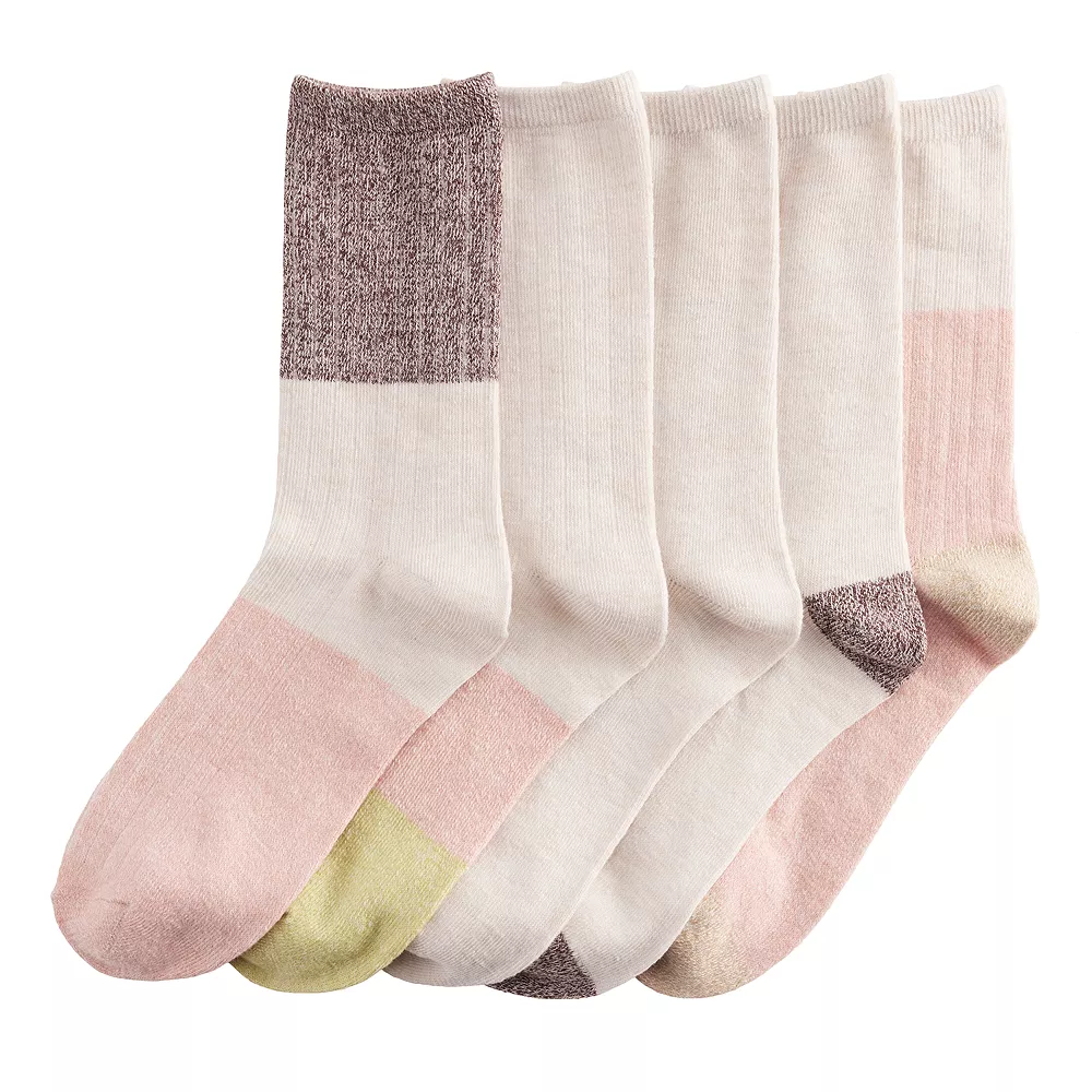 Sonoma Goods For Life® 5 Pack Colorblocks Crew Socks Sonoma Goods For Life® 5 Pack Colorblocks Crew Socks -Sonoma Goods For Life Shop 5743827 ALT