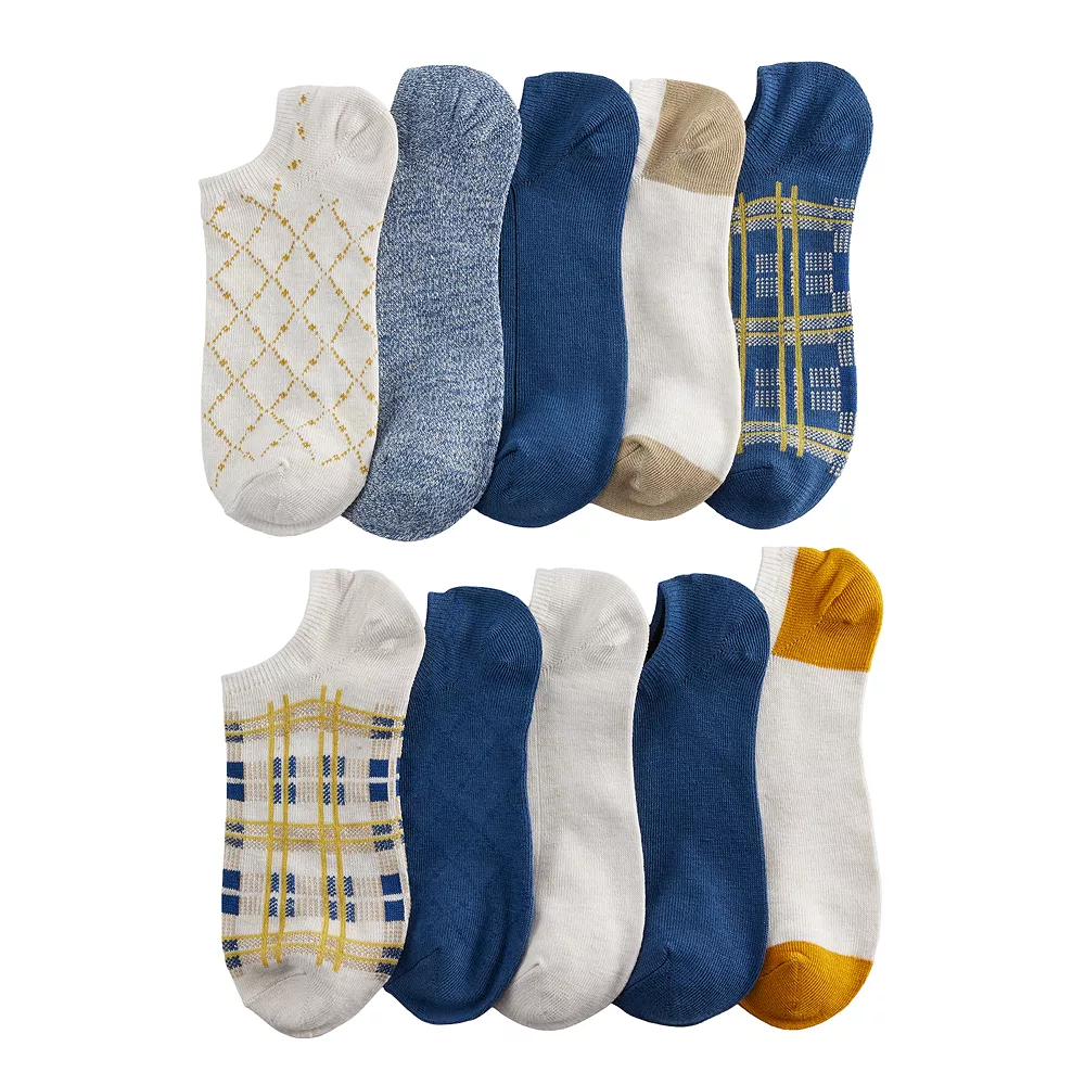 Sonoma Goods For Life® 10 Pack Check Pattern No Show Socks Sonoma Goods For Life® 10 Pack Check Pattern No Show Socks -Sonoma Goods For Life Shop 5744058 Punchy Plaid