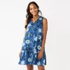 Petite Sonoma Goods For Life® Tiered Sleeveless Dress -Sonoma Goods For Life Shop 5746247 Blue Floral