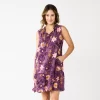 Women's Sonoma Goods For Life® Tiered Sleeveless Dress -Sonoma Goods For Life Shop 5748599 Plum Floral