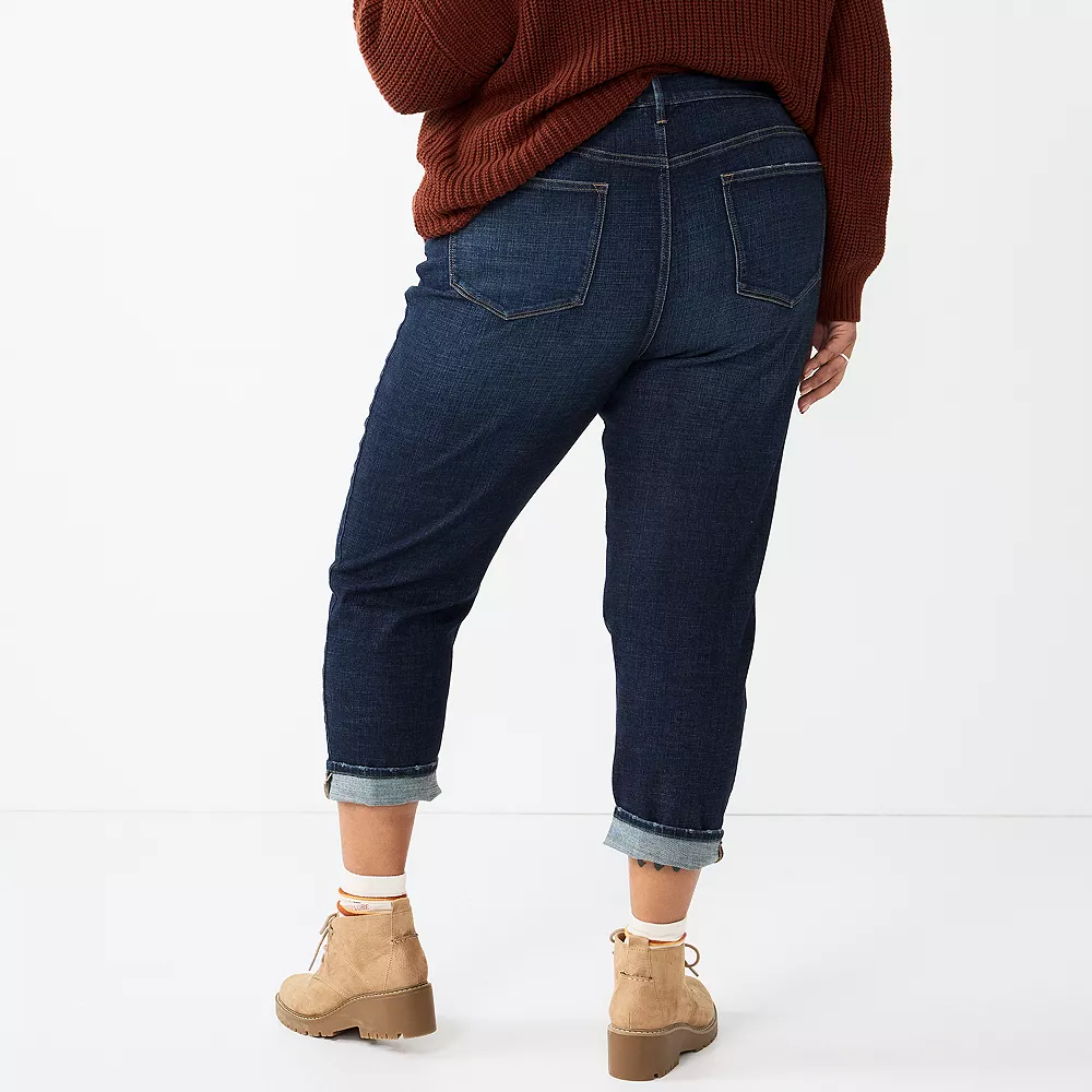 Plus Size Sonoma Goods For Life® Premium High-Waisted Boyfriend Jeans Plus Size Sonoma Goods For Life® Premium High-Waisted Boyfriend Jeans -Sonoma Goods For Life Shop 5780060 ALT