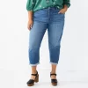 Plus Size Sonoma Goods For Life® Premium High-Waisted Boyfriend Jeans -Sonoma Goods For Life Shop 5780060 Medium Wash