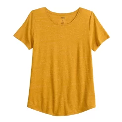 Women's Sonoma Goods For Life® Short Sleeve Curved Hem Crewneck Tee 4 Women's Sonoma Goods For Life® Short Sleeve Curved Hem Crewneck Tee -Sonoma Goods For Life Shop 5815853 ALT5