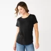 Women's Sonoma Goods For Life® Short Sleeve Curved Hem Crewneck Tee 1 Women's Sonoma Goods For Life® Short Sleeve Curved Hem Crewneck Tee -Sonoma Goods For Life Shop 5815853 Black