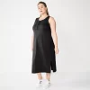 Plus Size Sonoma Goods For Life® Henley Knit Midi Dress 2 Plus Size Sonoma Goods For Life® Henley Knit Midi Dress -Sonoma Goods For Life Shop 5818305 Black