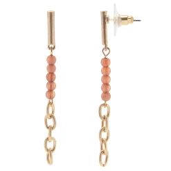 Sonoma Goods For Life® Gold Tone Beaded Chain Drop Earrings