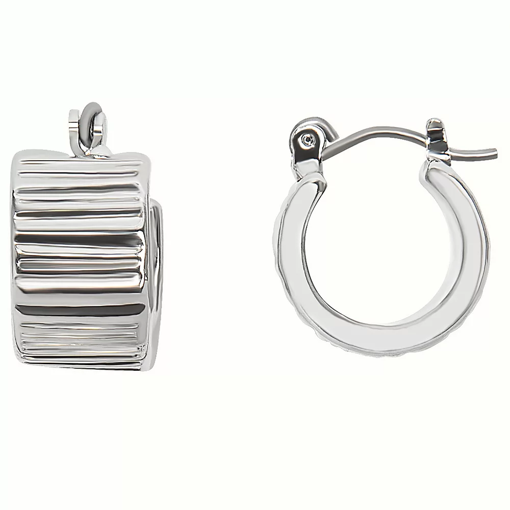 Sonoma Goods For Life® Rhod Chunky Wavy Textured Hoop Earrings Sonoma Goods For Life® Rhod Chunky Wavy Textured Hoop Earrings -Sonoma Goods For Life Shop 5831656