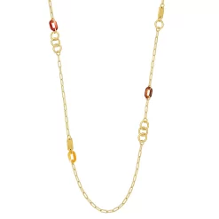 Sonoma Goods For Life® Gold Tone Warm Multi Resin Link Station Necklace
