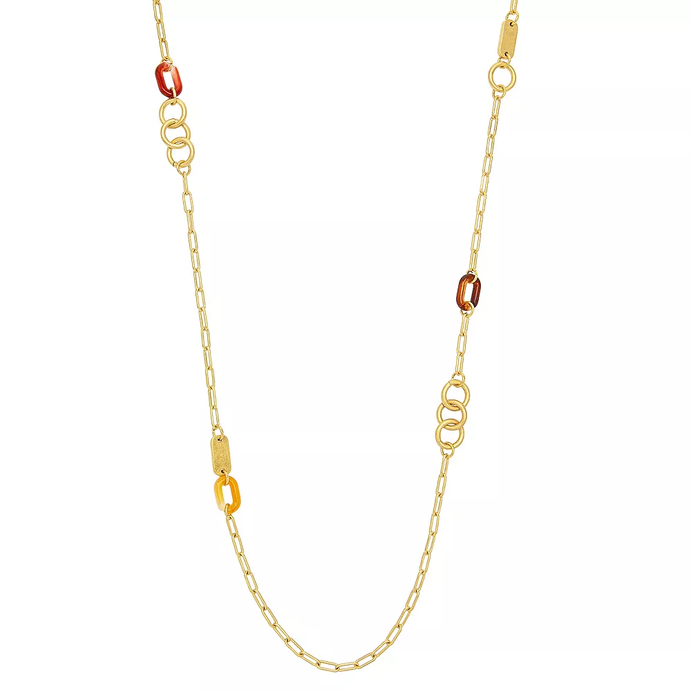 Sonoma Goods For Life® Gold Tone Warm Multi Resin Link Station Necklace Sonoma Goods For Life® Gold Tone Warm Multi Resin Link Station Necklace -Sonoma Goods For Life Shop 5841596