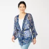 Women's Sonoma Goods For Life® Folk Bloom Short Belted Kimono 2 Women's Sonoma Goods For Life® Folk Bloom Short Belted Kimono -Sonoma Goods For Life Shop 5878384