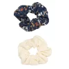 Sonoma Goods For Life® Cream Textured And Navy Floral Scrunchie Set -Sonoma Goods For Life Shop 5897566