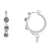 Sonoma Goods For Life® Silver Tone Blue And Hammered Charm Hoop Earrings -Sonoma Goods For Life Shop 5912961