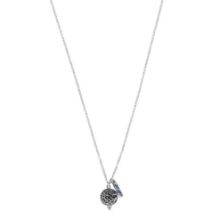 Sonoma Goods For Life® Silver Tone Blue And Hammered Coin Pendant Adjustable Necklace