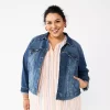 Plus Size Sonoma Goods For Life® Premium Denim Jacket -Sonoma Goods For Life Shop 5920754 Dark Wash