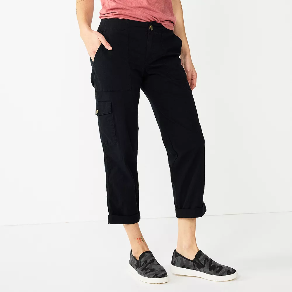 Petite Sonoma Goods For Life® Cargo Utility Capri Pants Petite Sonoma Goods For Life® Cargo Utility Capri Pants -Sonoma Goods For Life Shop 5927553 Black