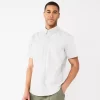 Men's Sonoma Goods For Life® Slim Short Sleeve Perfect Length Button Down Shirt 1 Men's Sonoma Goods For Life® Slim Short Sleeve Perfect Length Button Down Shirt -Sonoma Goods For Life Shop 5948794 White Oxford