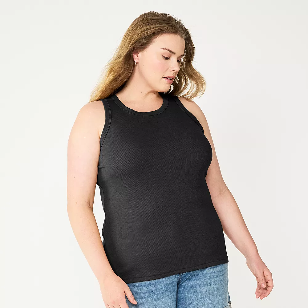Plus Size Sonoma Goods For Life® High Neck Layering Tank Plus Size Sonoma Goods For Life® High Neck Layering Tank -Sonoma Goods For Life Shop 5955408 Black