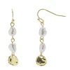 Sonoma Goods For Life® Gold Tone Simulated Pearl Linear Drop Earrings -Sonoma Goods For Life Shop 6067913