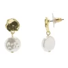 Sonoma Goods For Life® Gold Tone Simulated Pearl Hammered Drop Earrings -Sonoma Goods For Life Shop 6067916
