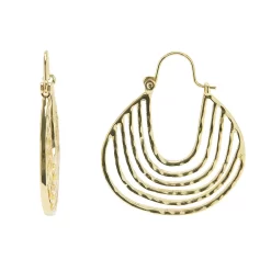 Sonoma Goods For Life® Recycled Gold Tone Flat Cage Hoop Earrings