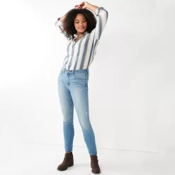 Women's Sonoma Goods For Life® Curvy High-Waisted Skinny Jeans 4 Women's Sonoma Goods For Life® Curvy High-Waisted Skinny Jeans -Sonoma Goods For Life Shop 6120421 ALT4